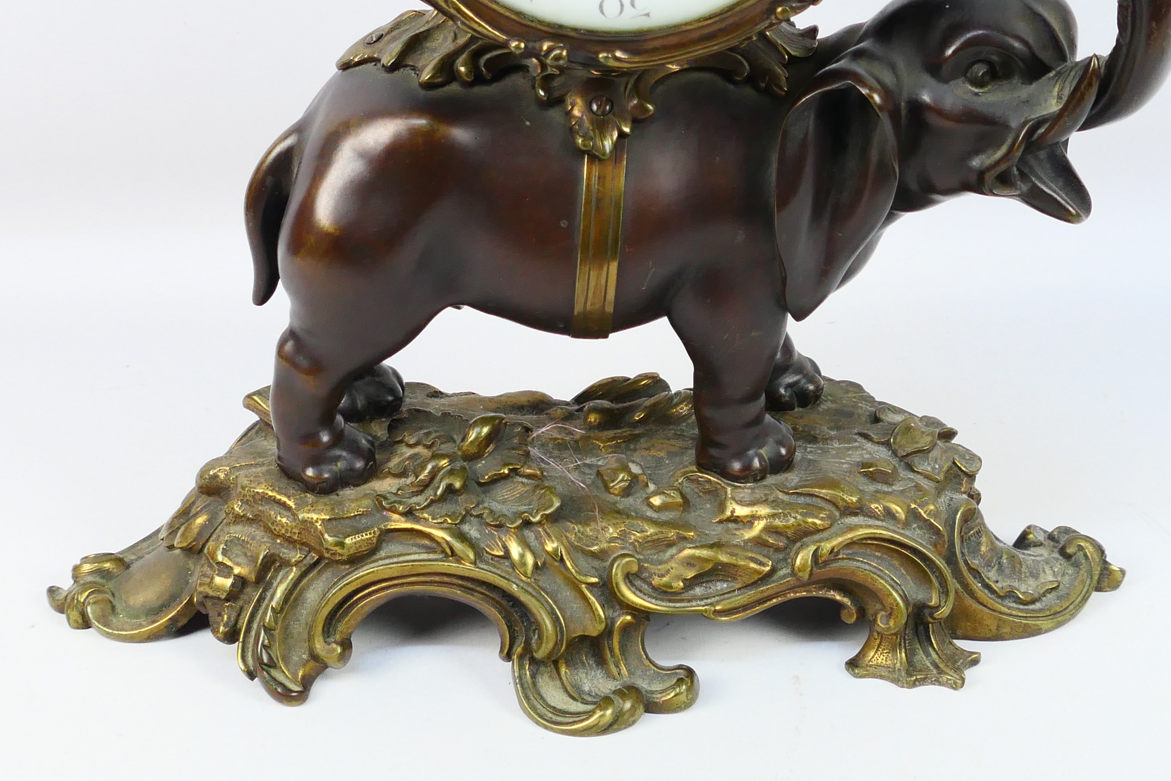 Thuillier, A Paris - a late 19th C French mantel clock of patinated bronze, - Image 7 of 15