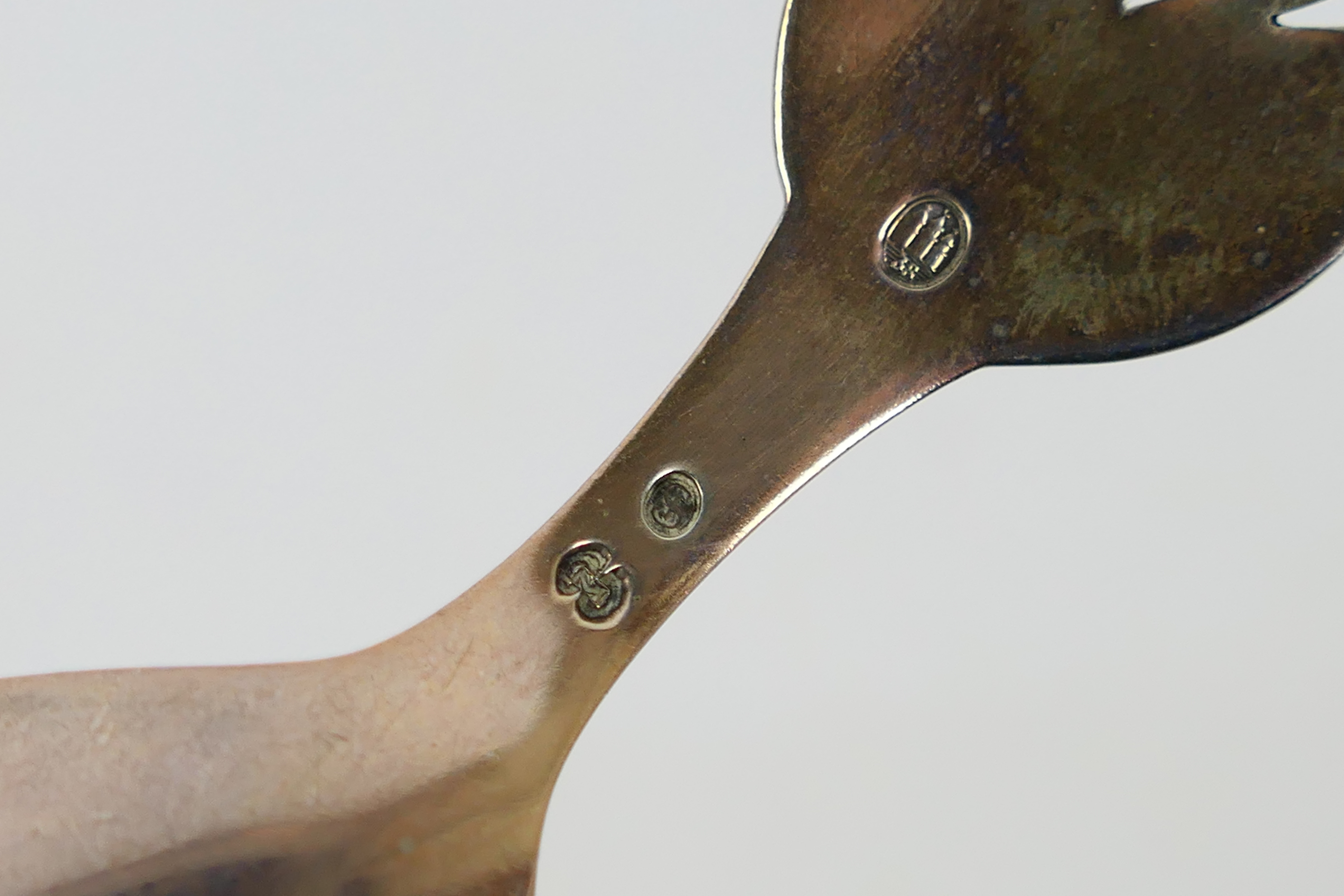 A Danish silver caddy spoon by Carl M Cohr with stylised leaf handle, 1938, - Image 5 of 5