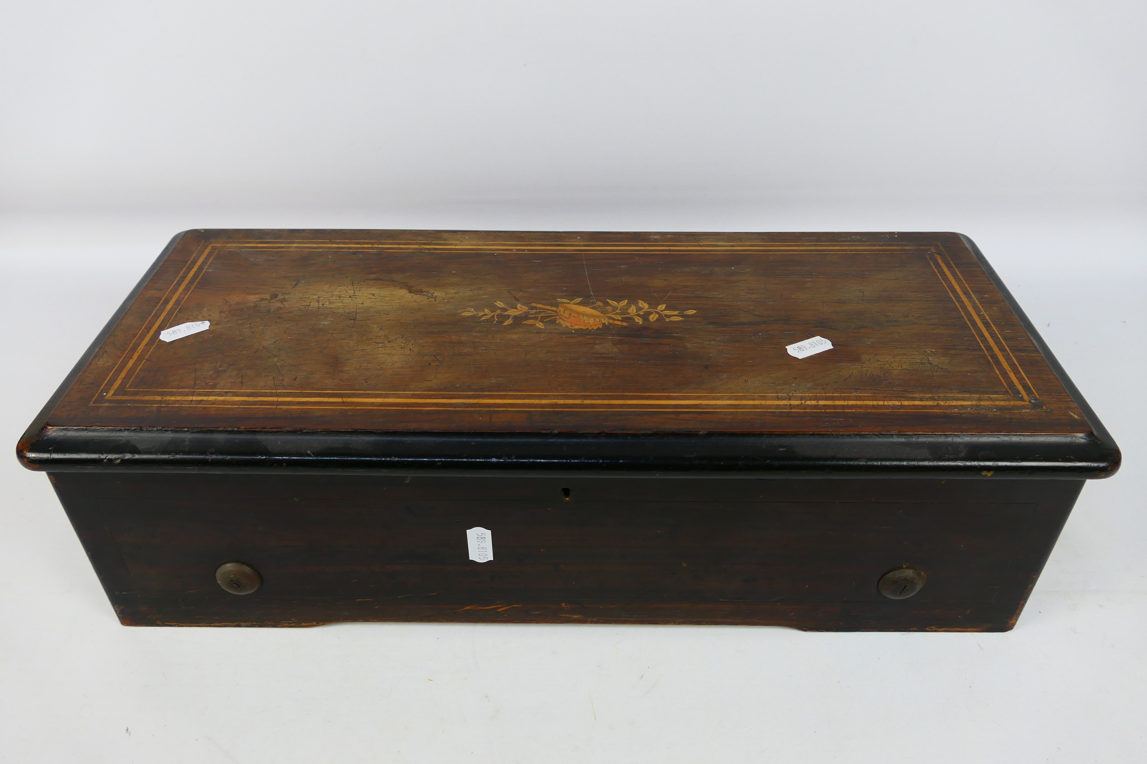 A 19th Century Swiss music cylinder box by J. - Image 9 of 9