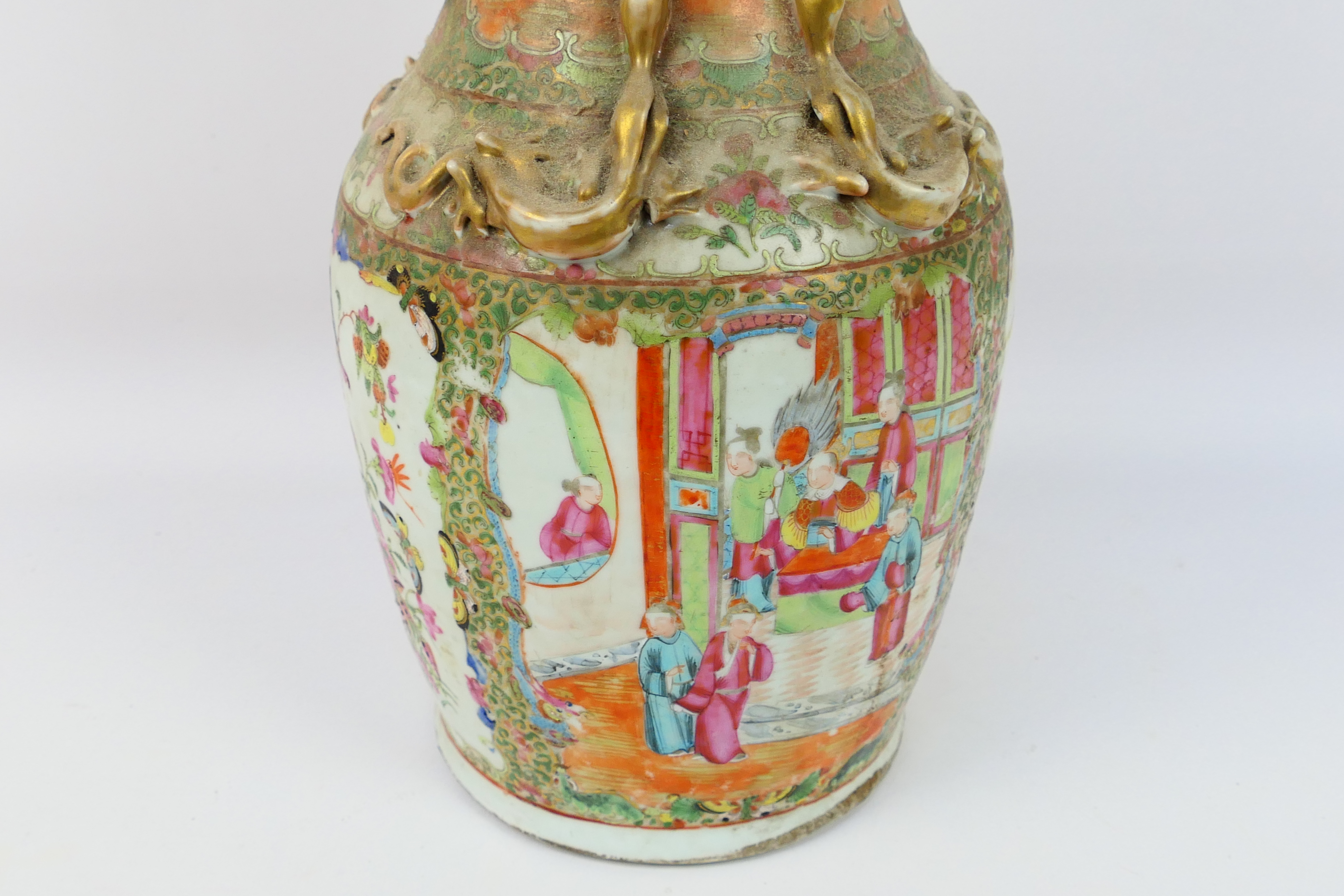 A Chinese famille rose vase, - Image 3 of 14