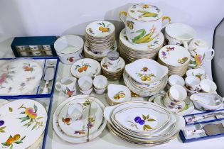 A collection of Royal Worcester Evesham pattern tablewares, part boxed, in excess of 100 pieces.