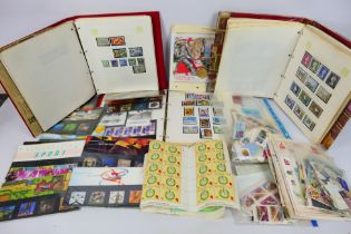 Philately - Lot to include three binders / albums of UK and foreign stamps, loose stamps,