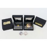 Elvis Presley - Four Elvis related commemorative coins comprising a 1/10 oz 24ct gold proof Blue