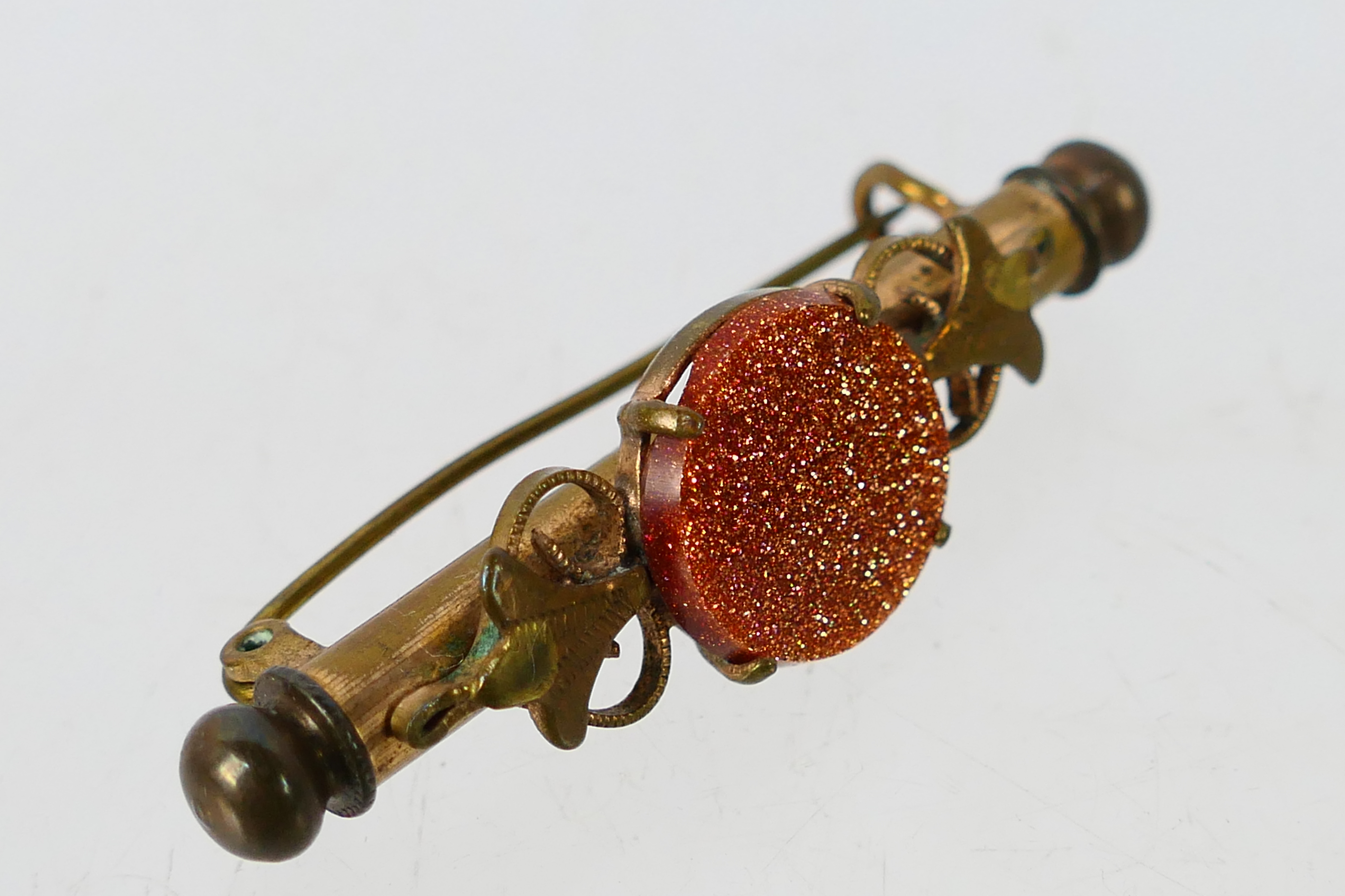 A Victorian yellow metal and pearl stick pin, formed as a bird's talon clutching the pearl, - Image 7 of 9