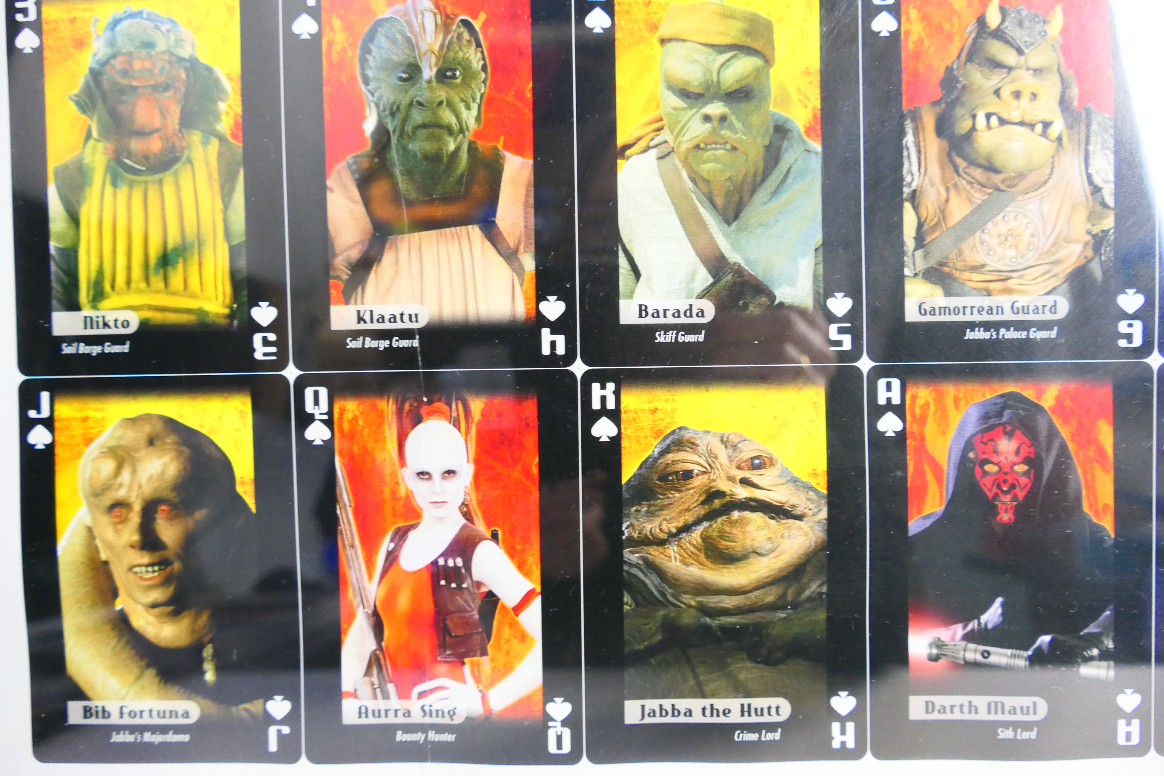 Star Wars - Two limited edition, framed display pieces of Cartamundi uncut playing card sheets, - Image 4 of 8