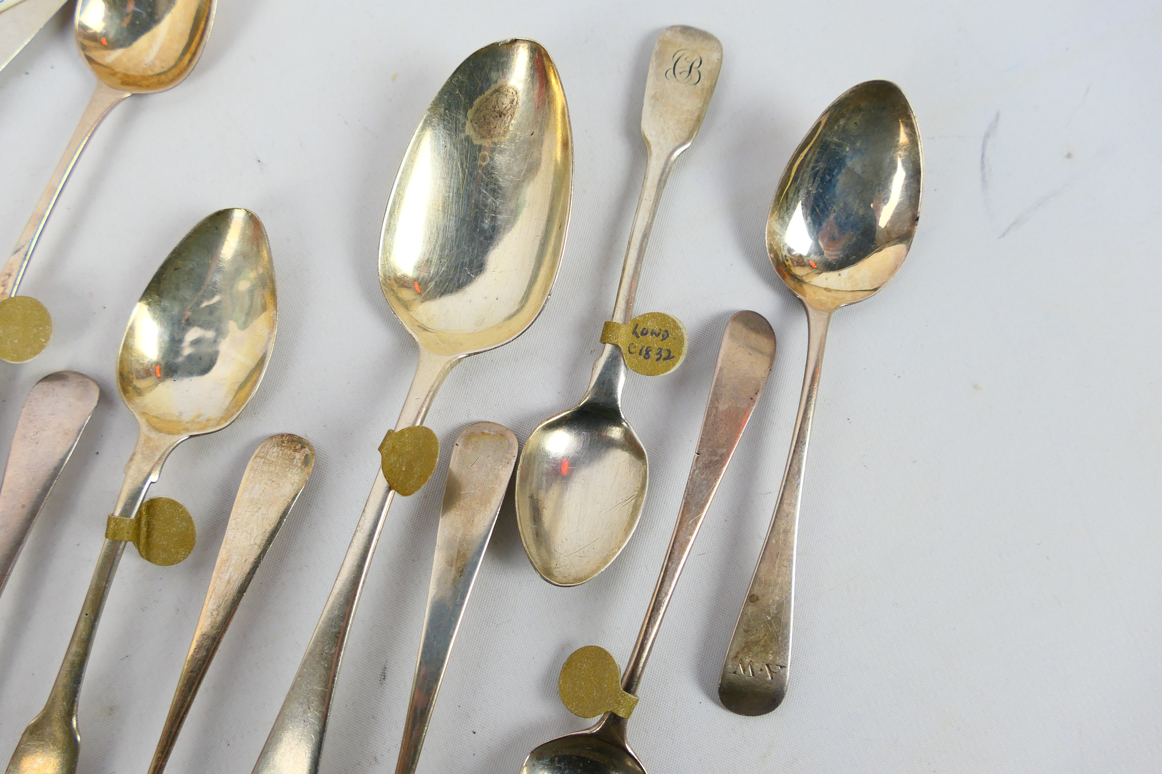 A collection of silver spoons, predominantly Georgian, various assay, date and maker's marks, - Image 7 of 13