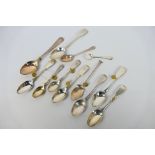 Victorian Silver - A collection of Victorian silver spoons, various assay and date marks,