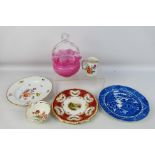 Ceramics to include a Meissen dish, blue and white plate and other,