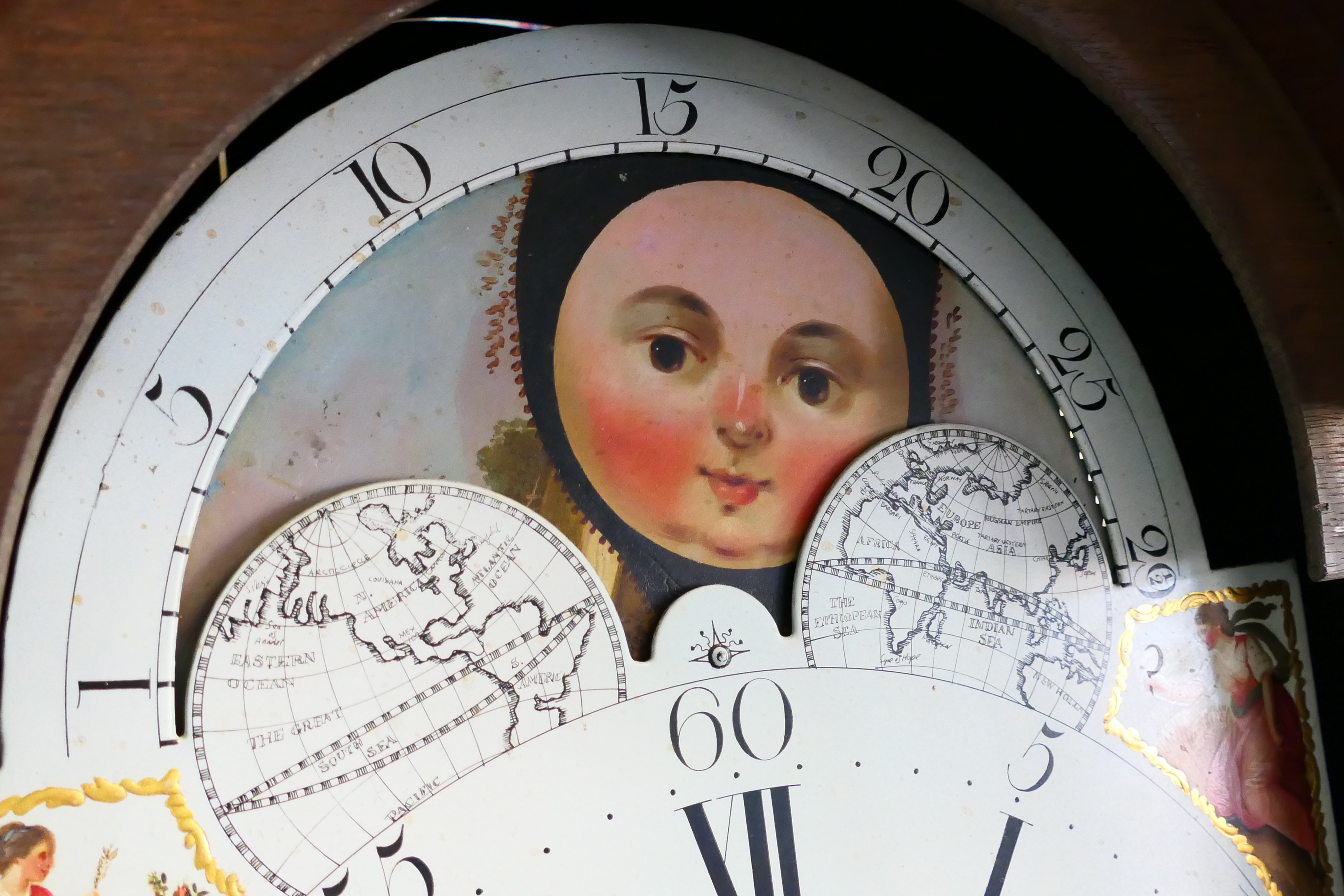 A late 18th century mahogany-cased 8-day longcase clock, signed to the arched, painted, - Image 19 of 34