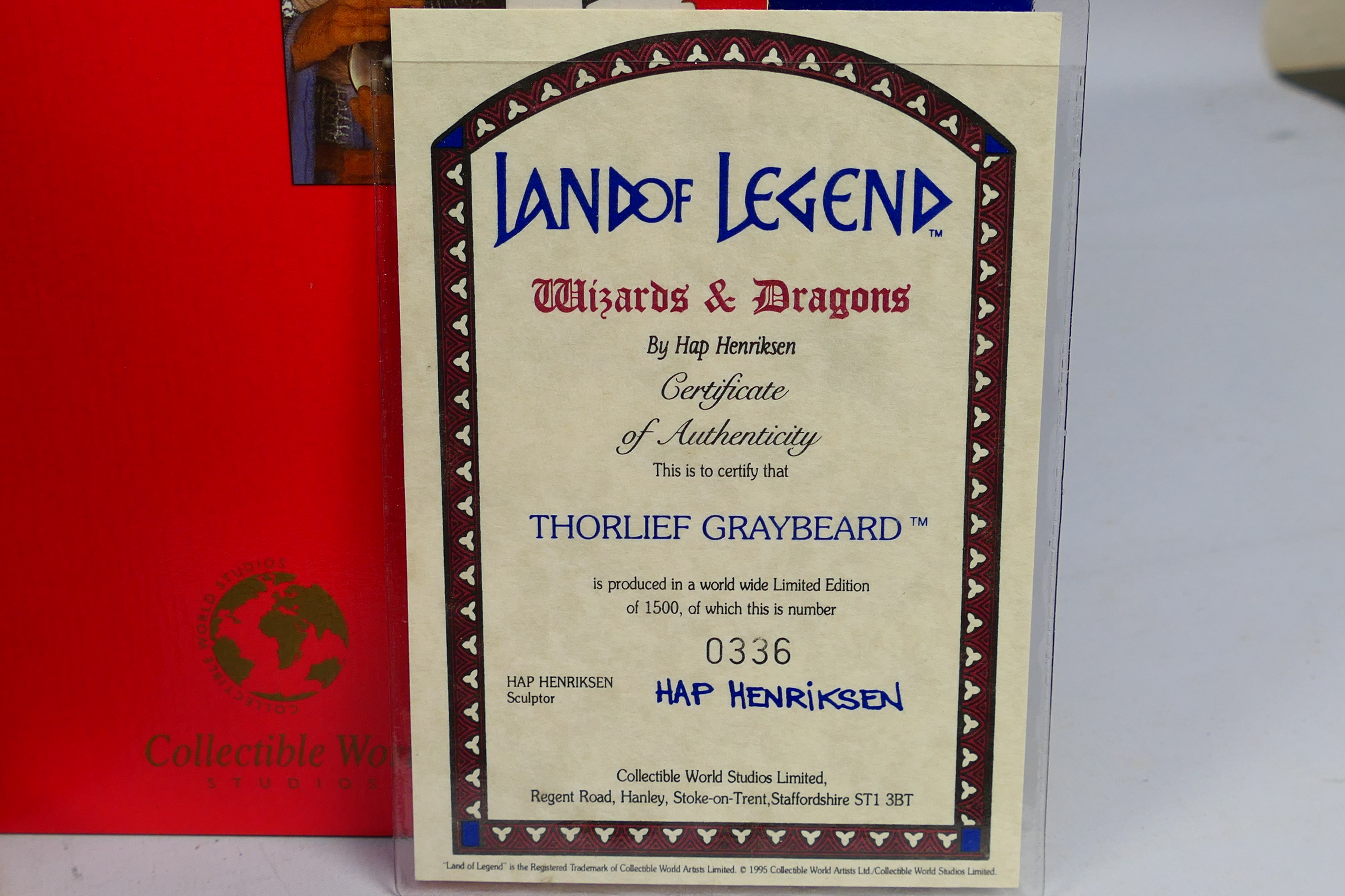 Wizards & Dragons - Two boxed limited edition Land Of Legend fantasy figures designed by Hap - Image 7 of 7