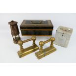 Lot to include a vintage safety lamp, camping stove and other.