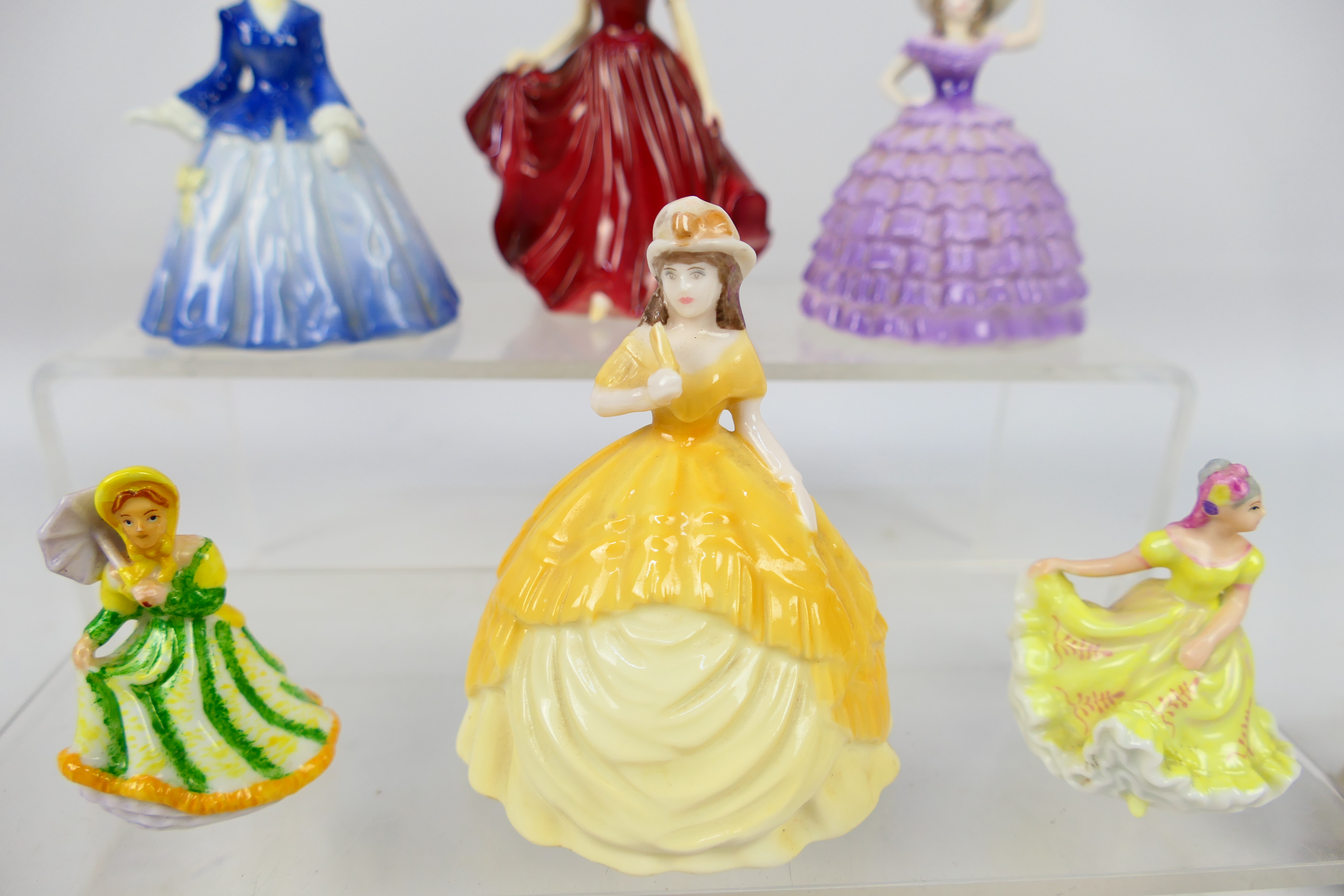 A quantity of small and miniature lady figures to include Royal Doulton, - Image 3 of 6