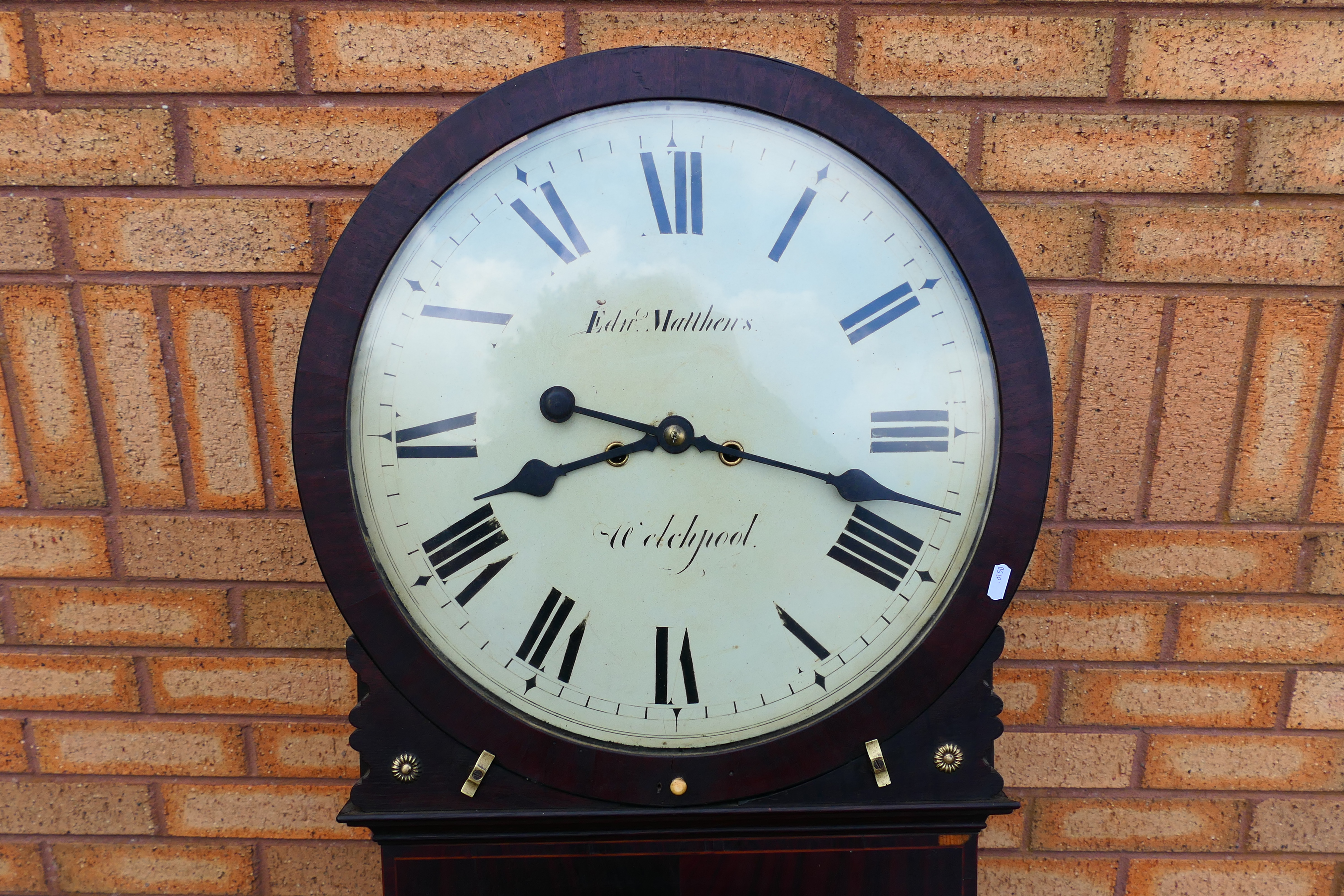 An early 19th century tavern style wall clock, painted dial signed Richard Mathews, Welshpool, - Image 2 of 16