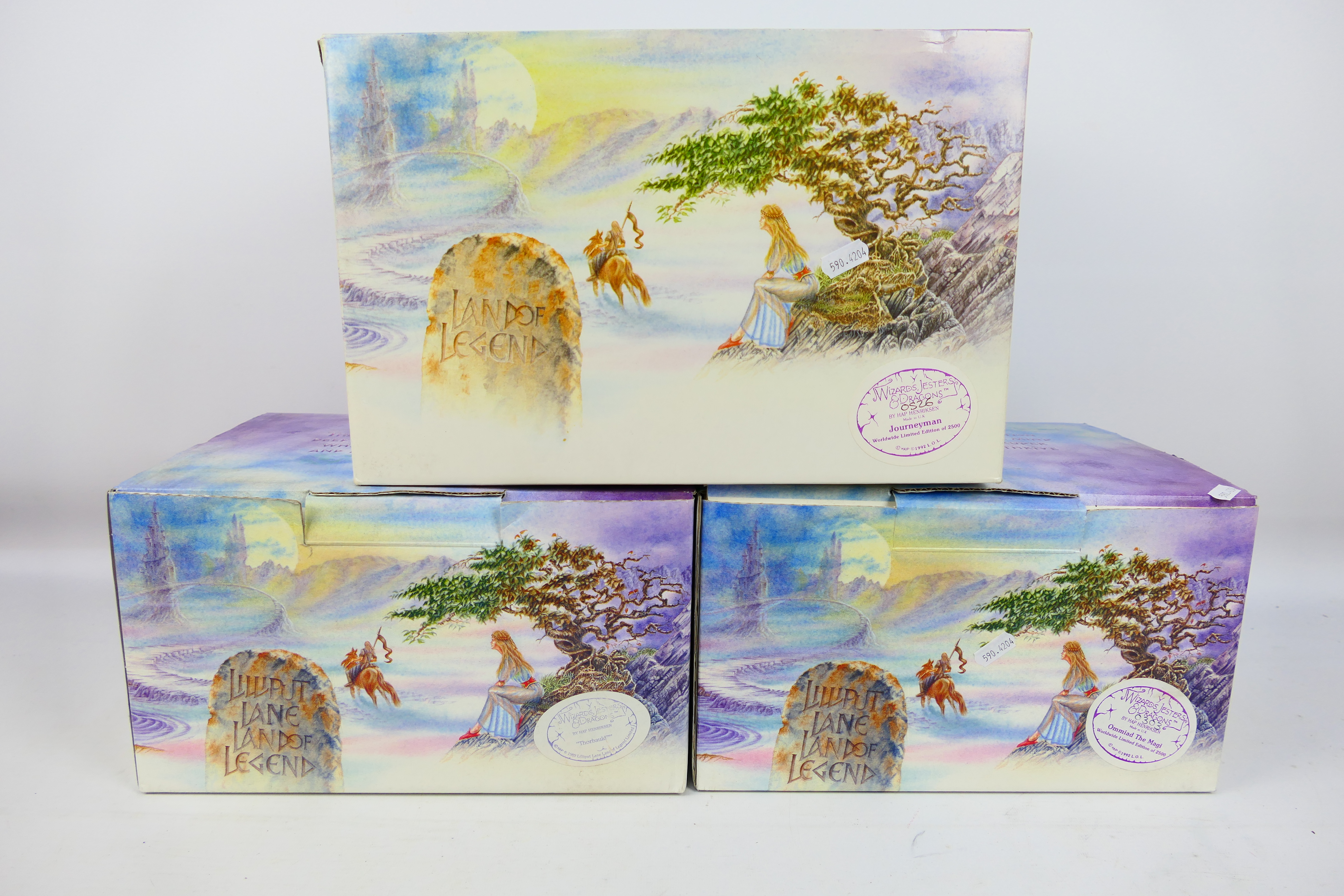 Three boxed limited edition Lilliput Lane Land Of Legend fantasy figures designed by Hap Henriksen - Image 7 of 7