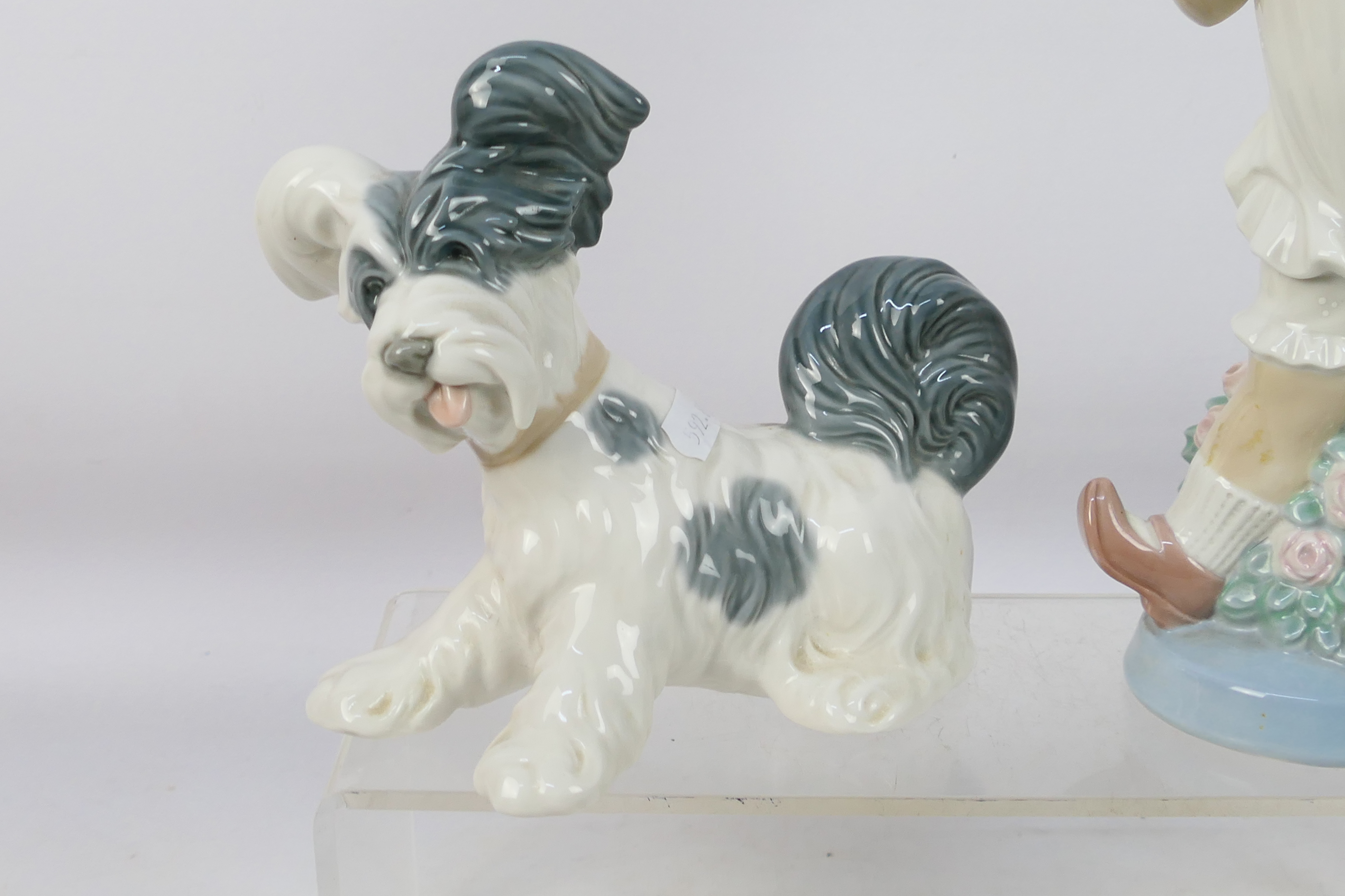 Lladro - Two figures comprising Sweet Girl, # 4987 and Skye Terrier, # 4643, - Image 2 of 8