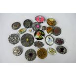 A varied collection of vintage brooches to include a silver Shipton & Co Ltd example.