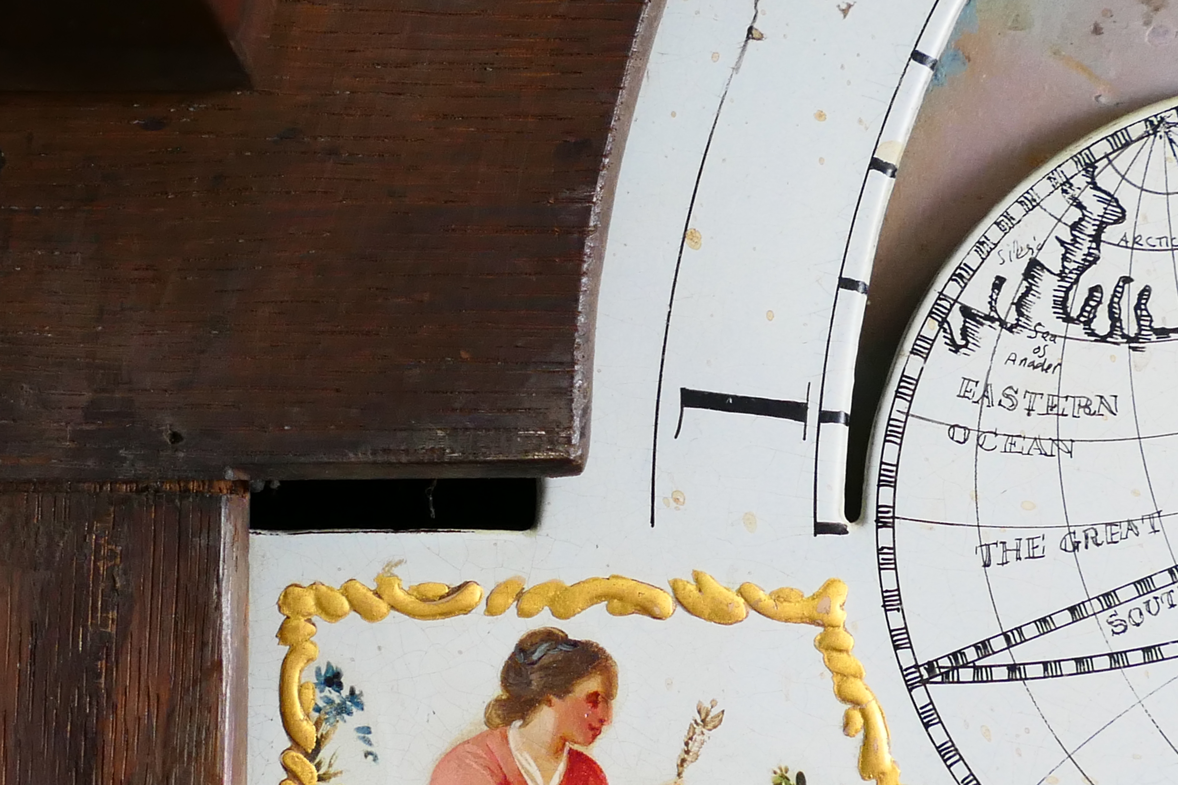 A late 18th century mahogany-cased 8-day longcase clock, signed to the arched, painted, - Image 32 of 34