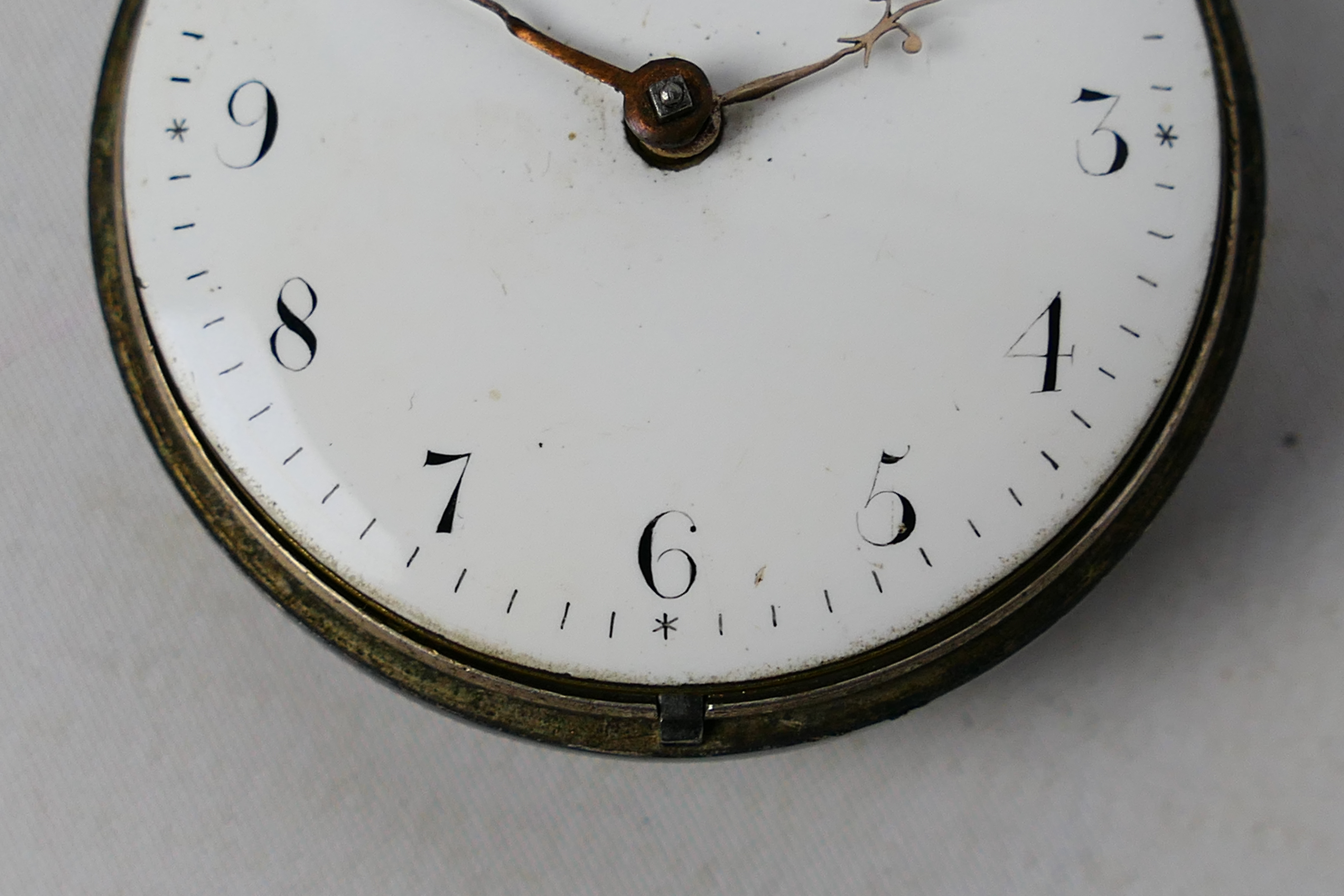 A George III silver cased open face pocket watch, - Image 12 of 14
