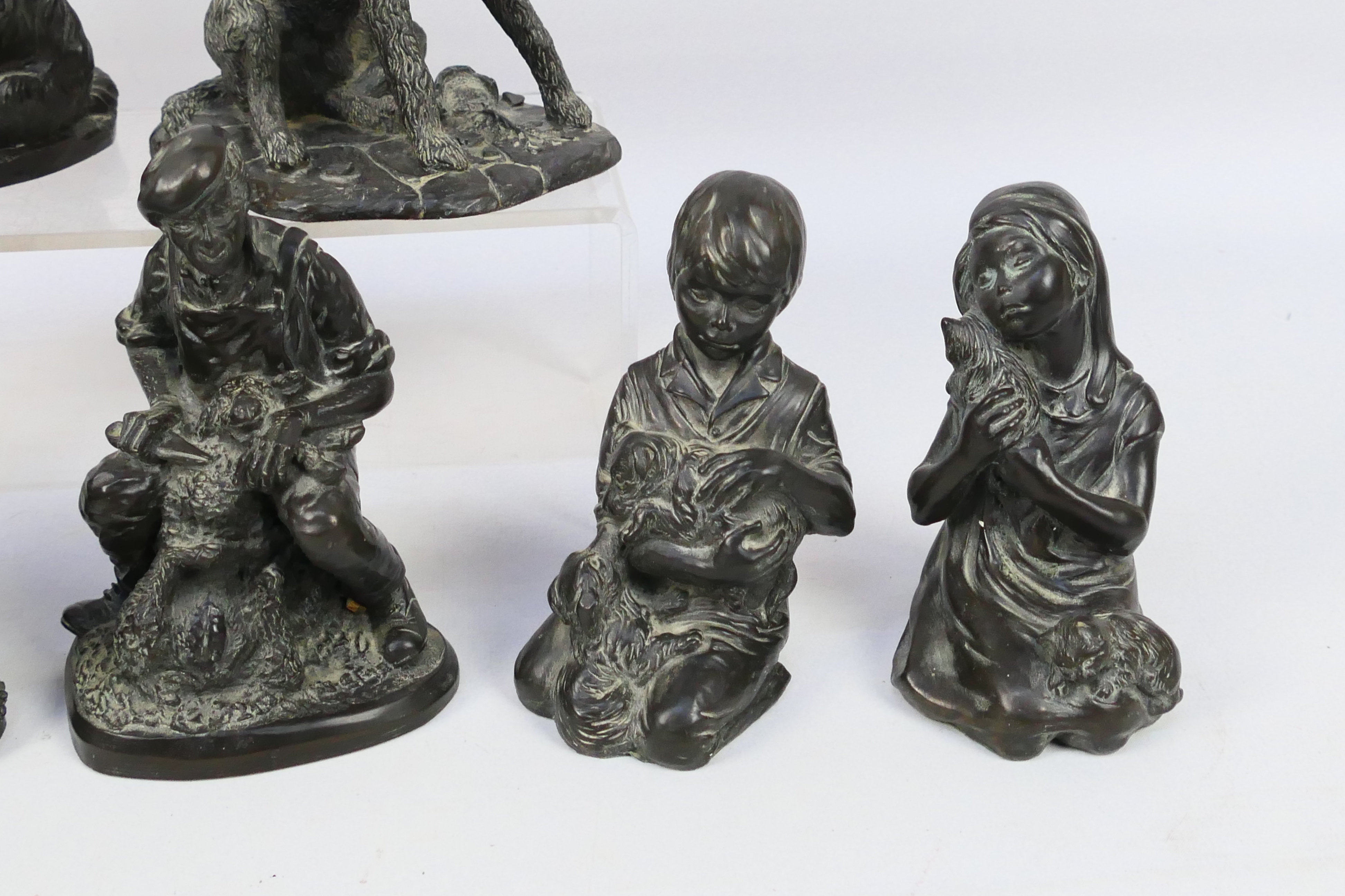 A collection of cold cast bronze figures / groups to include Heredities, - Image 5 of 5