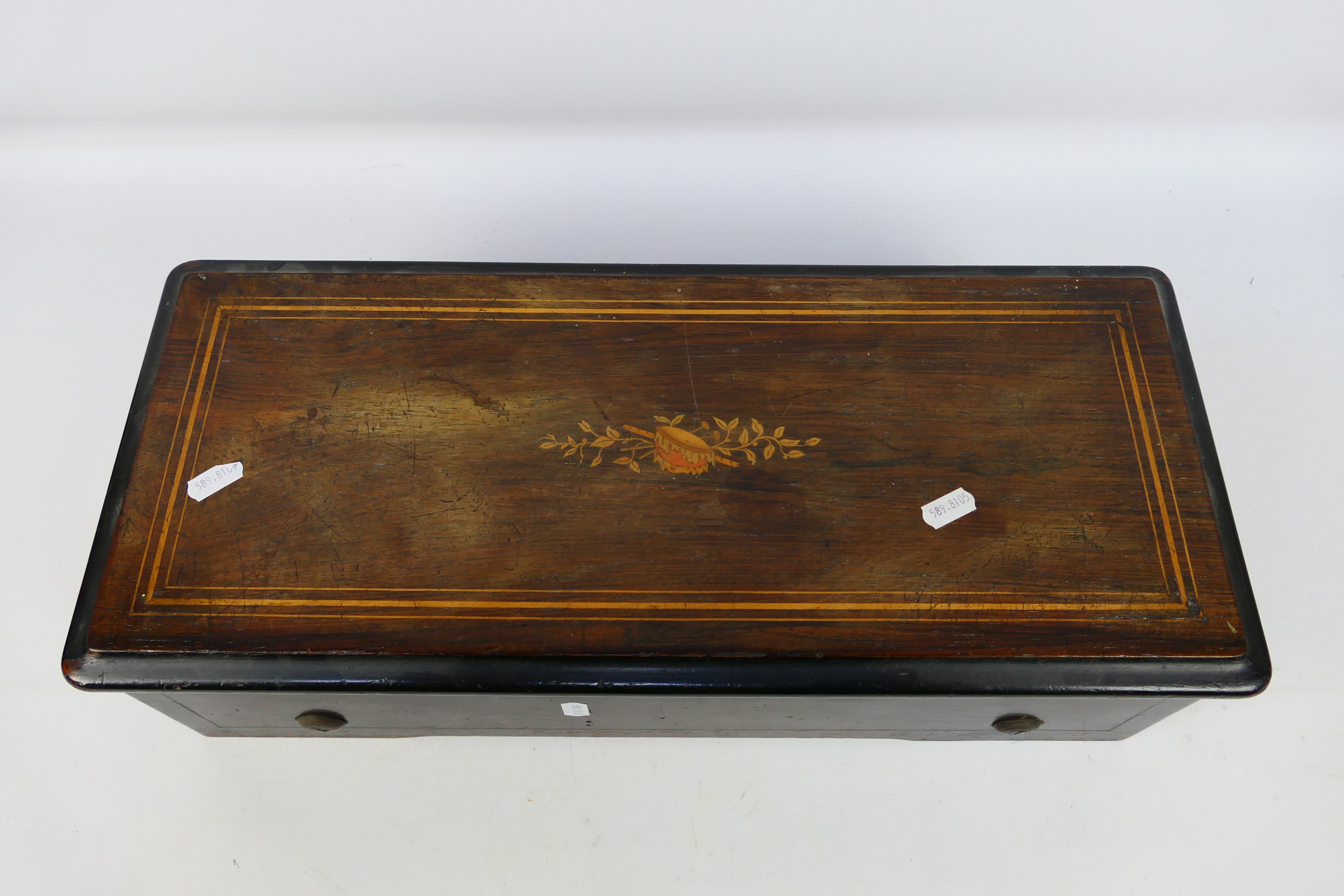 A 19th Century Swiss music cylinder box by J. - Image 8 of 9