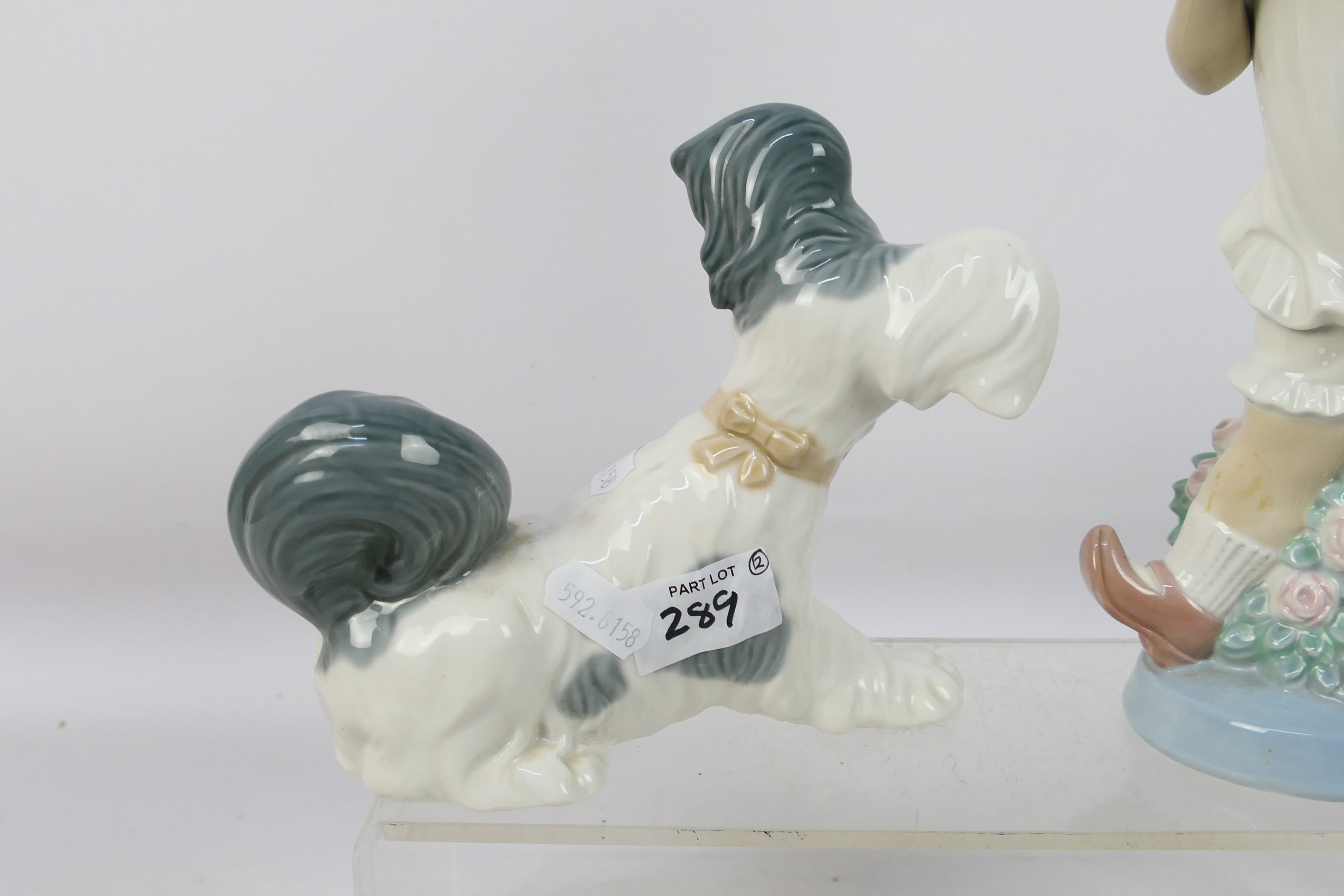 Lladro - Two figures comprising Sweet Girl, # 4987 and Skye Terrier, # 4643, - Image 3 of 8