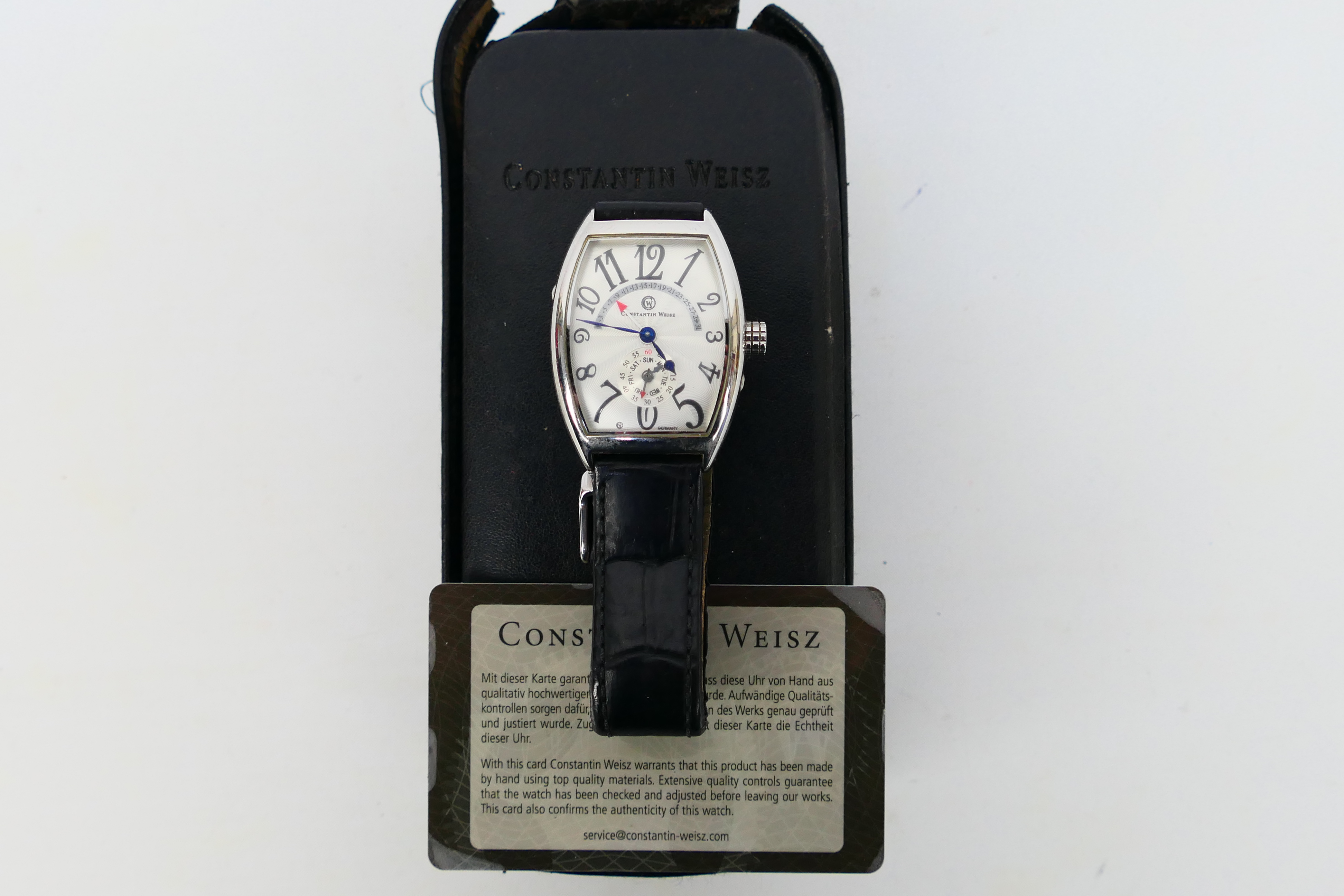 An Art Deco style gentleman's wrist watch by Constantin Weisz with subsidiary seconds dial