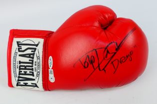 Rocky - A 10oz Everlast boxing glove signed by Dolph Lundgren, inscribed Drago below the signature,