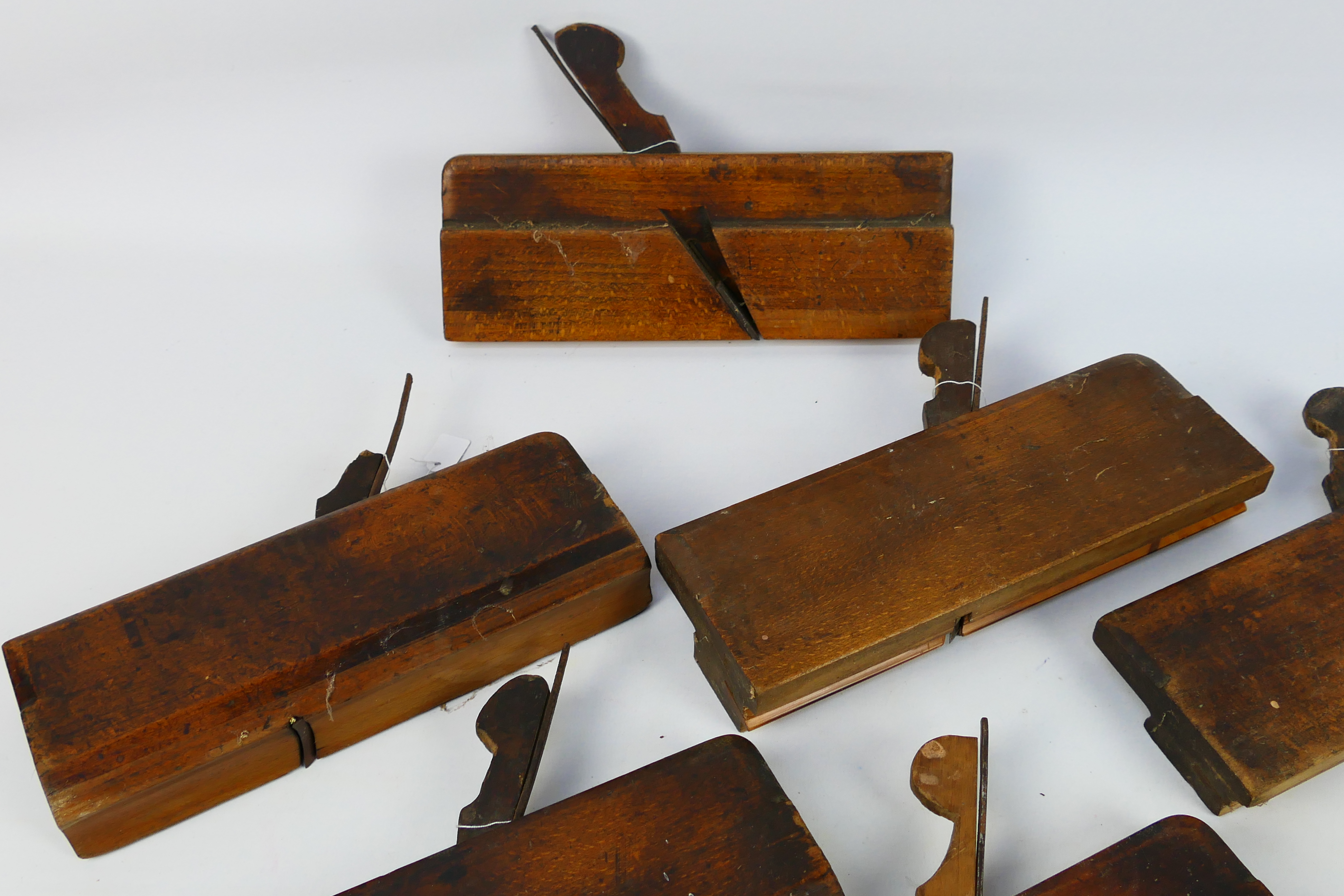 Nine antique moulding planes to include John Moseley & Sons. - Image 2 of 5