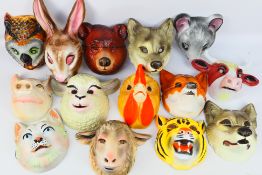 Animal Masks - Costume - An assortment of approximately 14 unboxed and unbranded plastic Animal