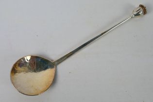 Scottish Silver - A long stem silver spoon by Graham Leishman Stewart (Dunblane 1955-2020) with