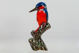 Anita Harris - Ceramic bird study, Kingfisher, signed in gold to the base, approximately 15 cm (h).
