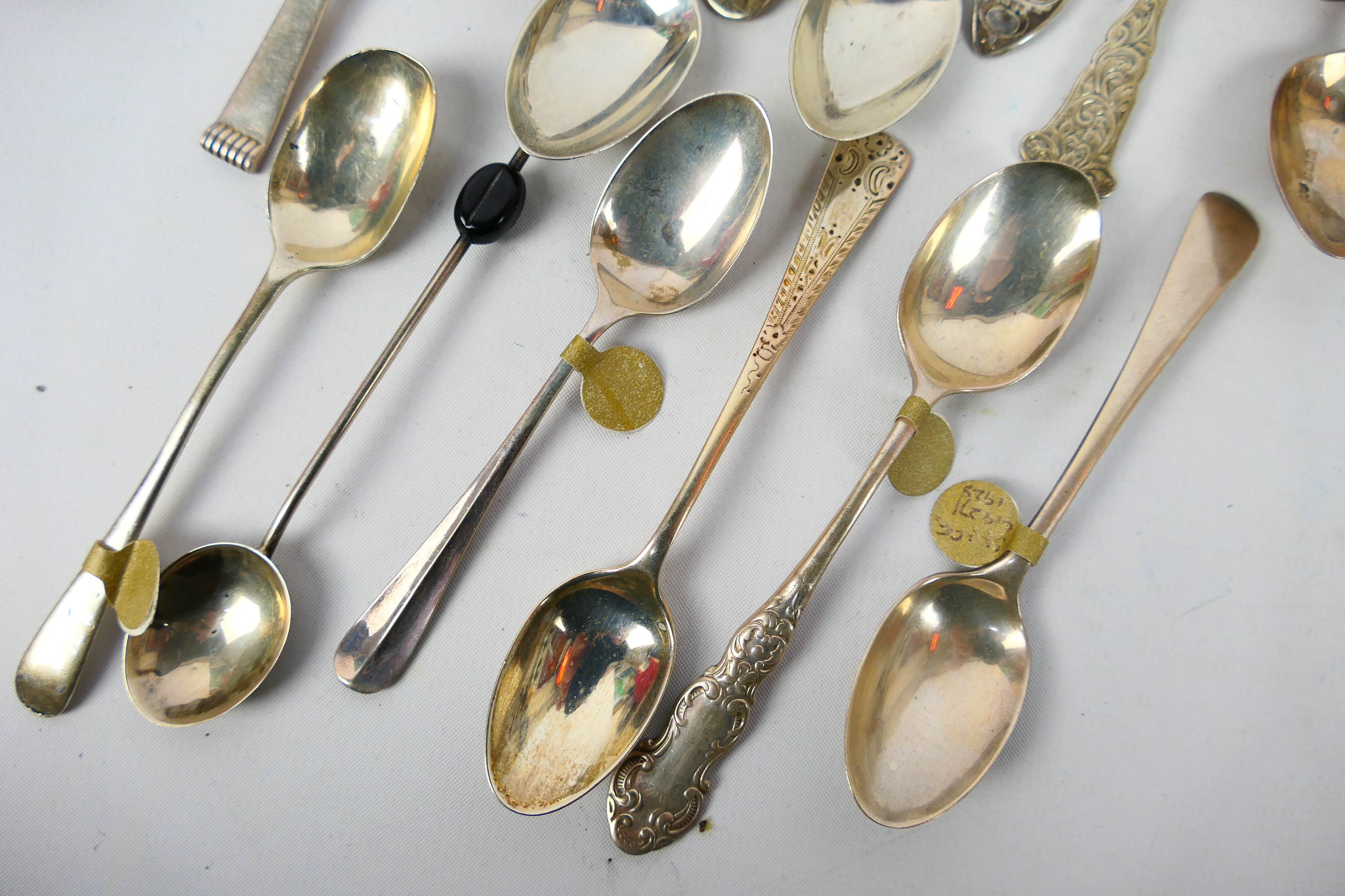 A collection of silver spoons, various assay and date marks, approximately 282 grams / 9 ozt. - Image 2 of 11
