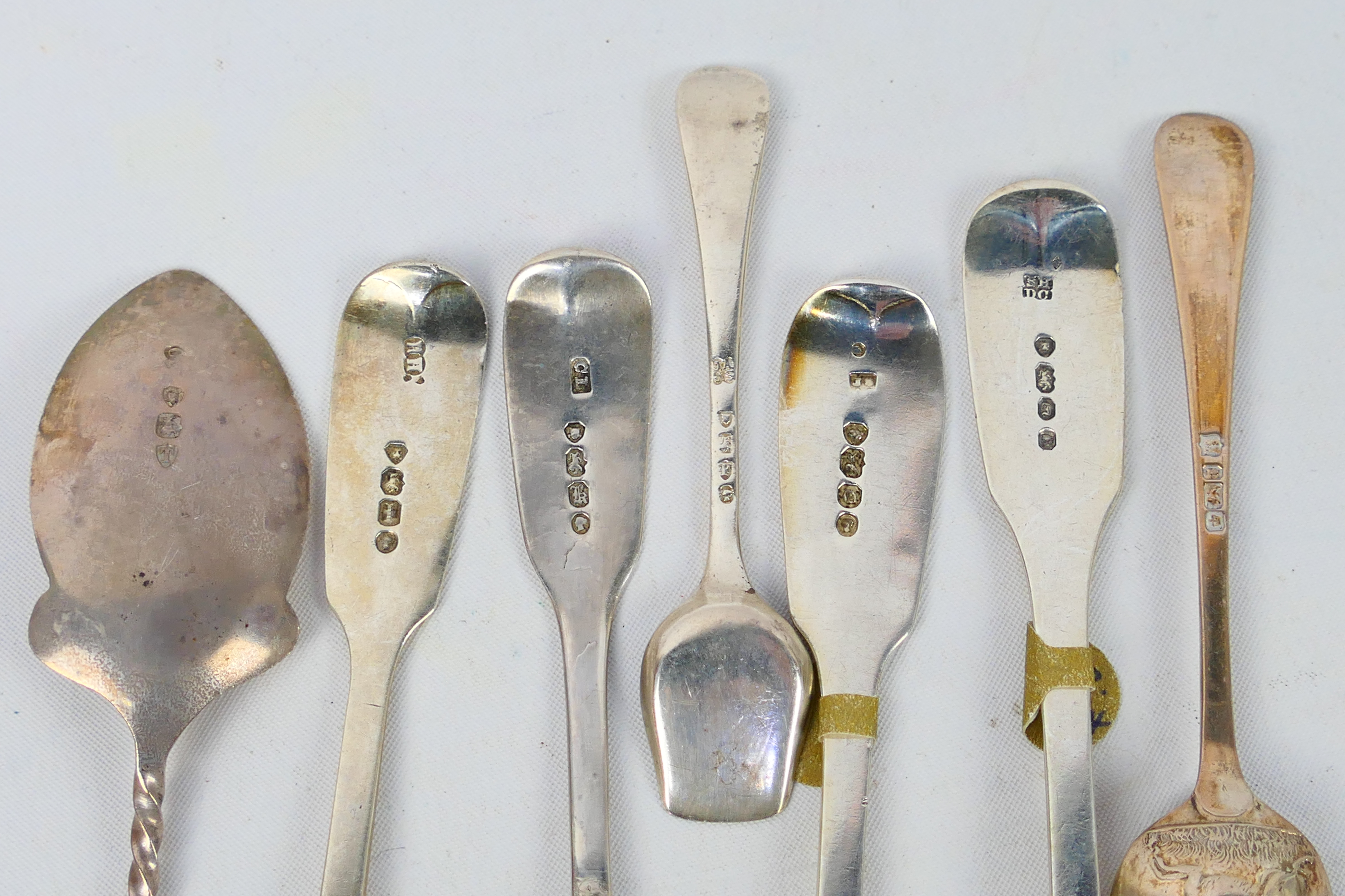 Victorian Silver - A collection of Victorian silver spoons, various assay and date marks, - Image 12 of 12