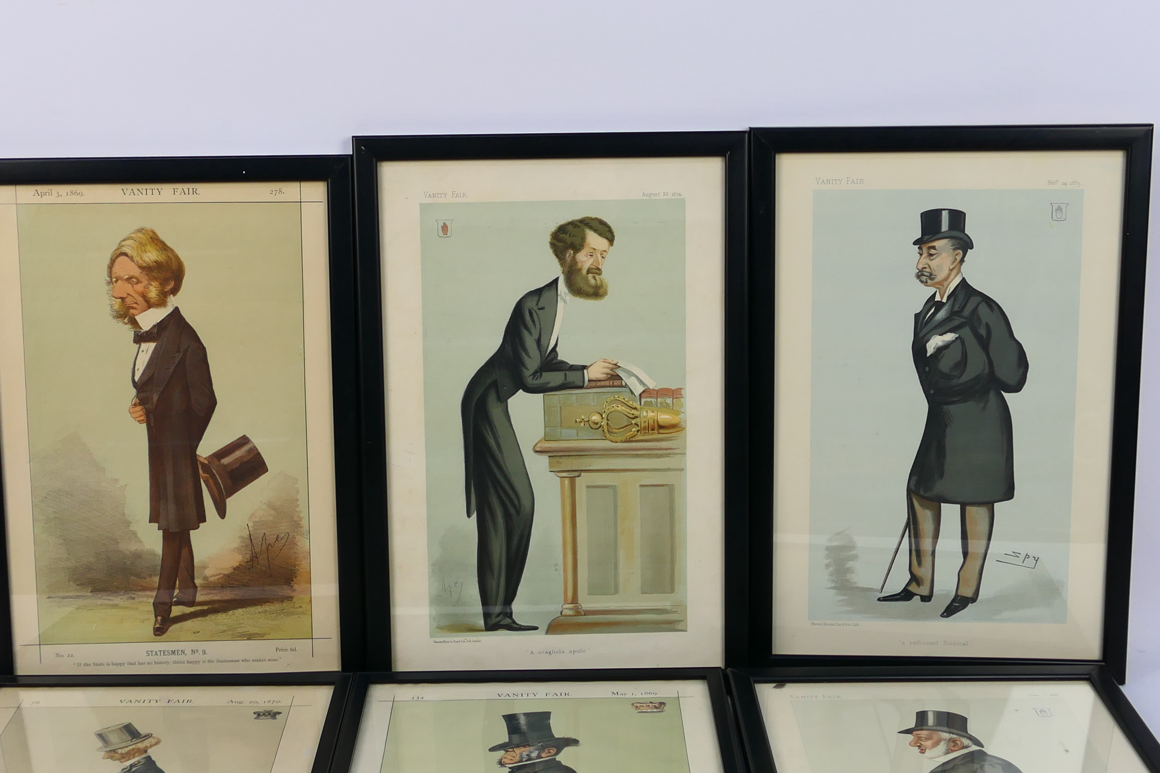 A collection of framed Vanity Fair prints, Ape and Spy, approximately 36 cm x 24 cm, nine. - Image 4 of 5