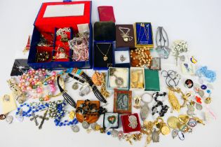 A collection of various costume jewellery, some pieces stamped Silver / Sterling.