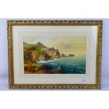 John Shapland (British, 1865-1929) - A watercolour coastal landscape scene,