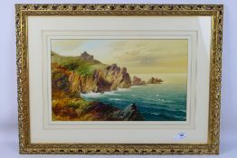 John Shapland (British, 1865-1929) - A watercolour coastal landscape scene,