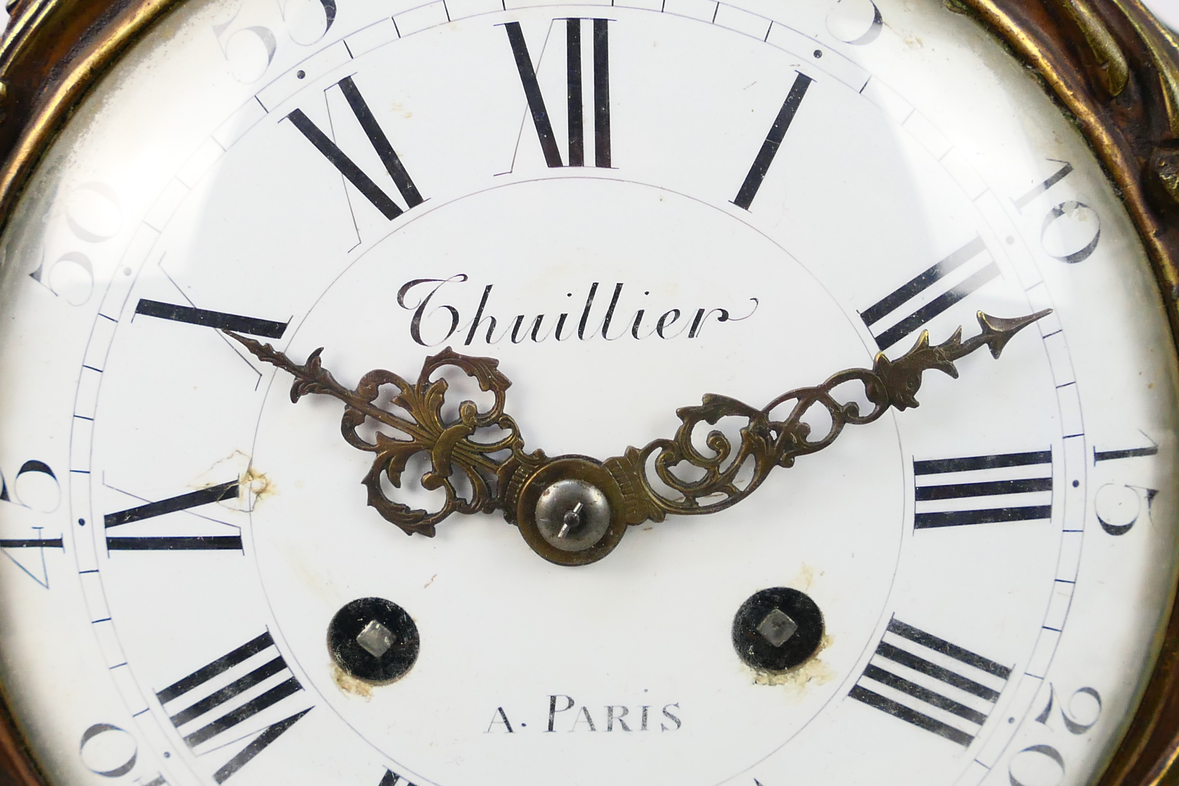 Thuillier, A Paris - a late 19th C French mantel clock of patinated bronze, - Image 3 of 15