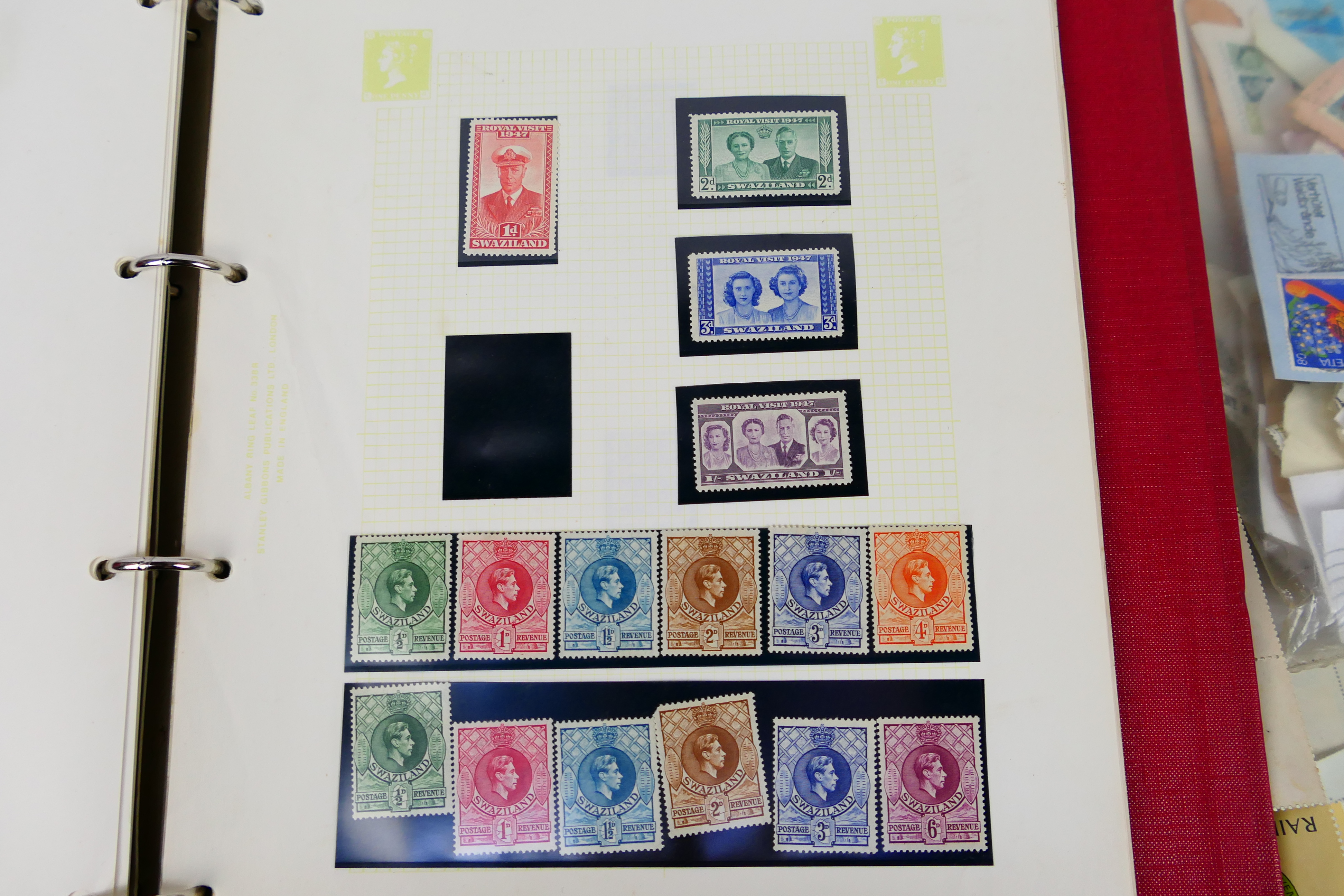 Philately - Lot to include three binders / albums of UK and foreign stamps, loose stamps, - Image 9 of 11