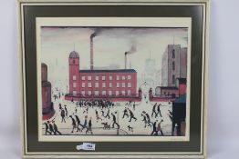 Laurence Stephen Lowry RBA RA (1887-1976) - A pencil signed print, Mill Scene, signed lower right,