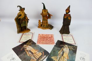 Three boxed limited edition Lilliput Lane Land Of Legend fantasy figures designed by Hap Henriksen