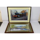 A pencil signed A Melling landscape print, titled Buttermere From Dalegarth,
