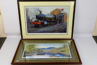 A pencil signed A Melling landscape print, titled Buttermere From Dalegarth,