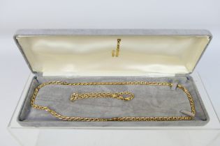 A 9ct yellow and white gold necklace and bracelet set, necklace 48 cm (l), bracelet 18 cm (l),