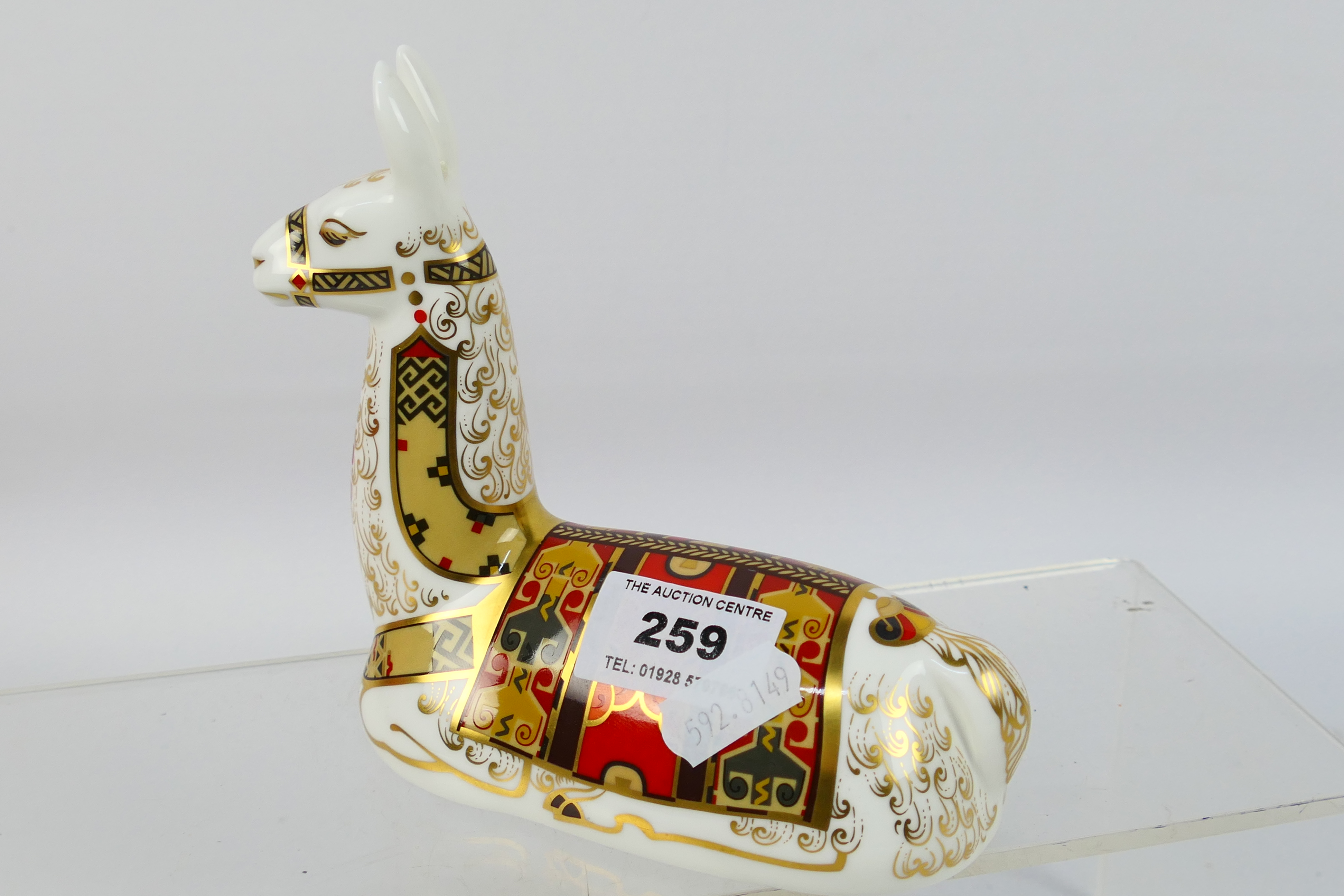 Royal Crown Derby - A Collectors Guild Exclusive paperweight, Llama, gold stopper, - Image 2 of 5