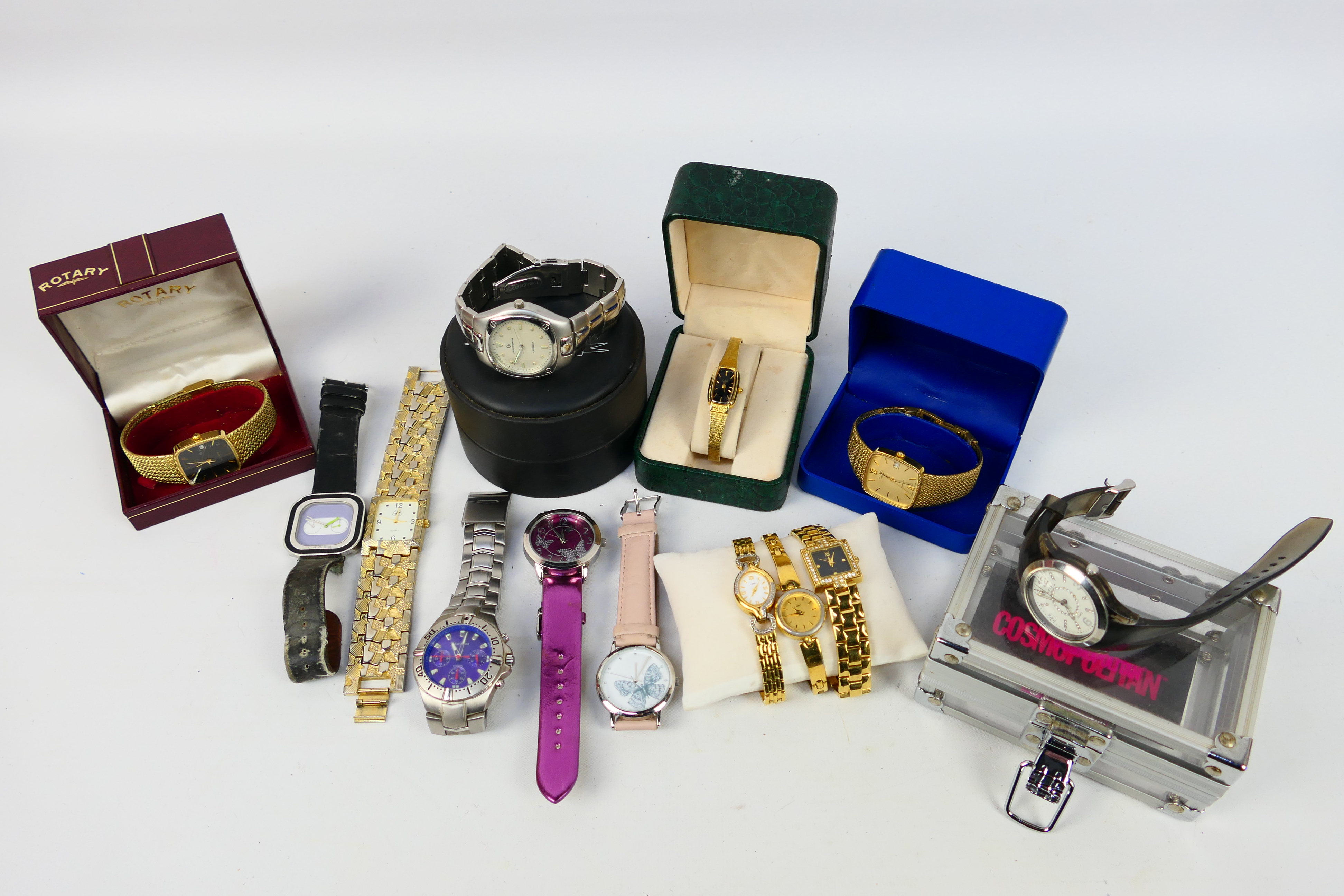 A collection of wrist watches to include Rotary, Sekonda, Limit and other, part boxed.