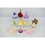 A quantity of small and miniature lady figures to include Royal Doulton,