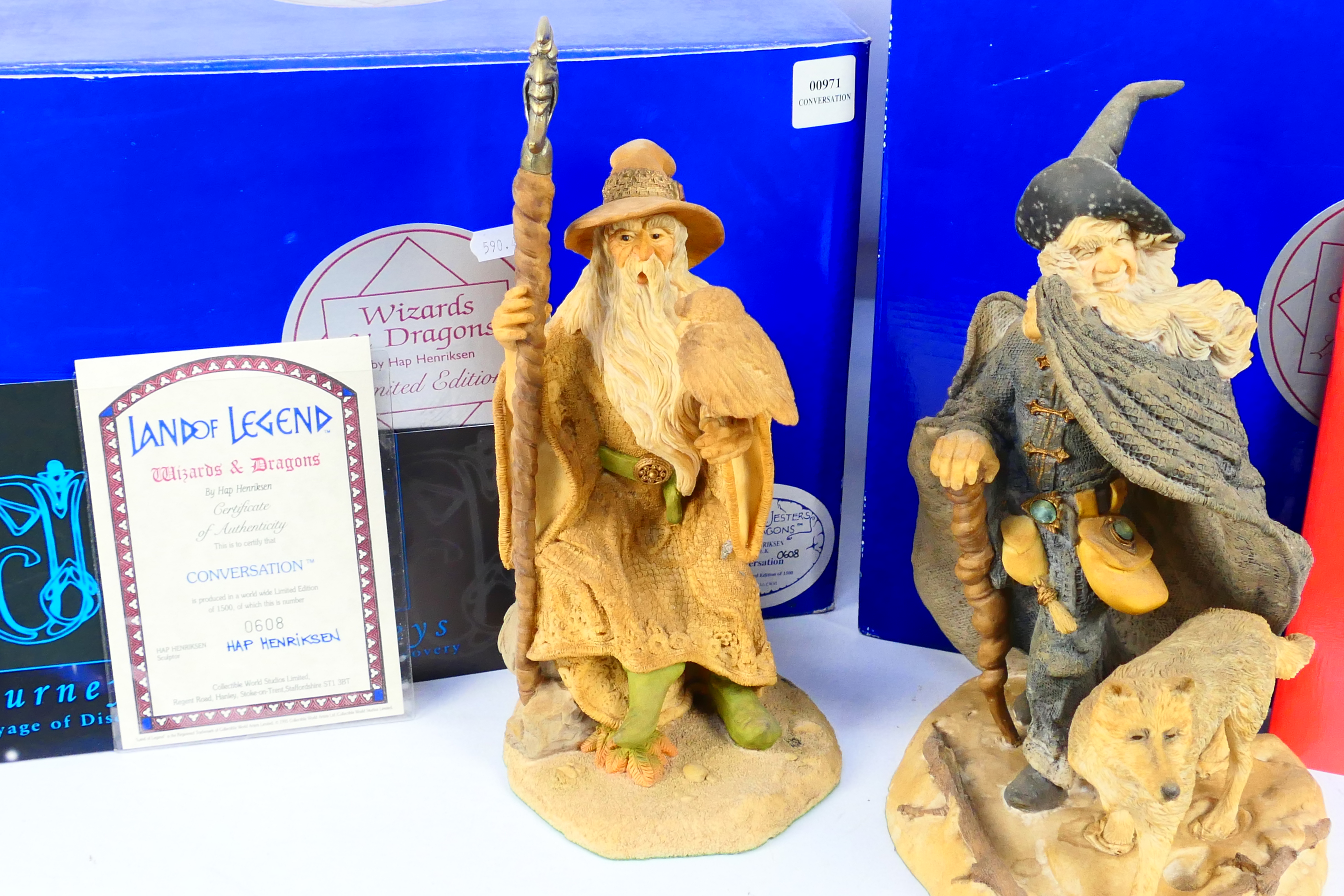 Wizards & Dragons - Two boxed limited edition Land Of Legend fantasy figures designed by Hap - Image 2 of 7