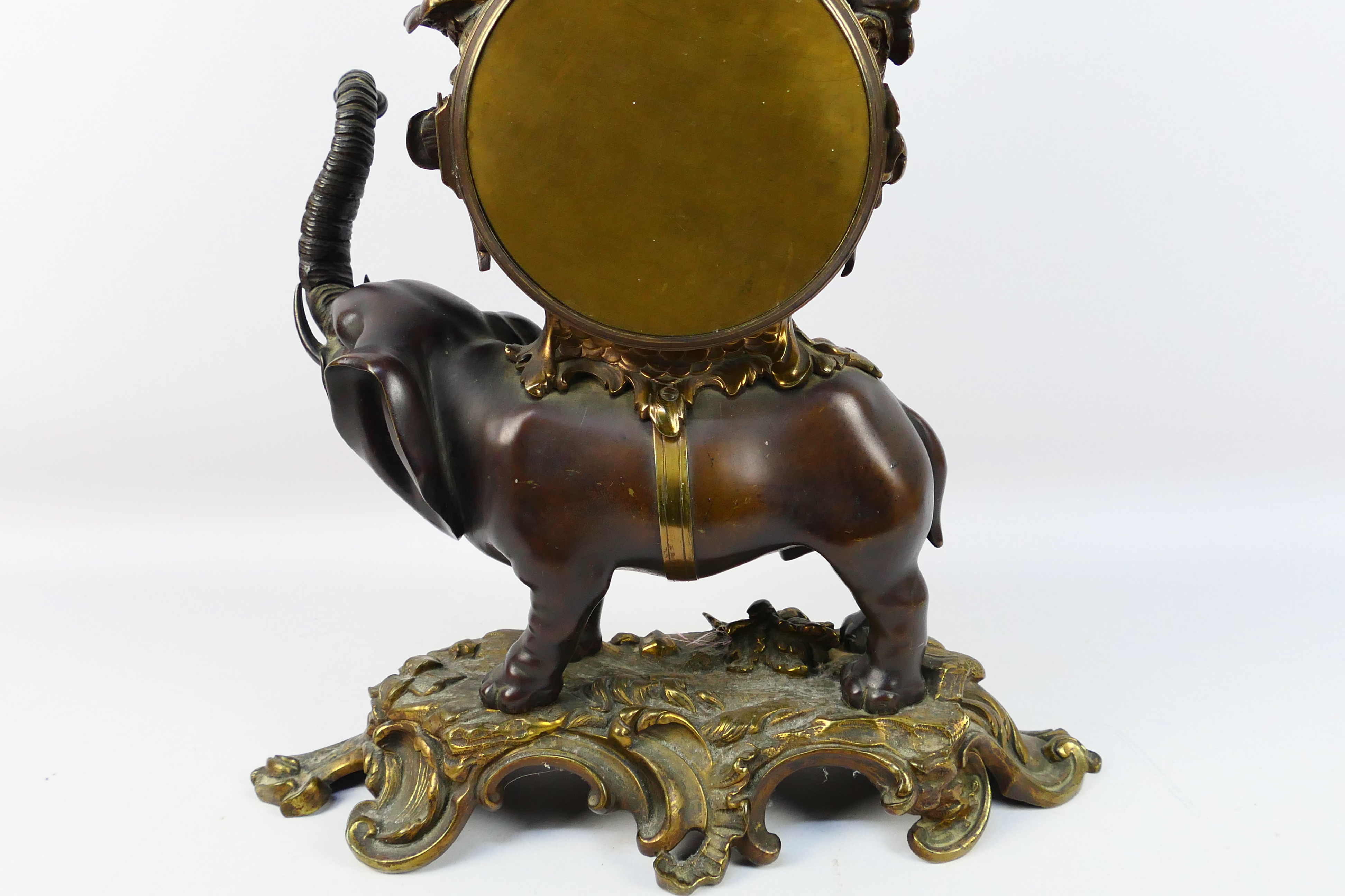 Thuillier, A Paris - a late 19th C French mantel clock of patinated bronze, - Image 10 of 15