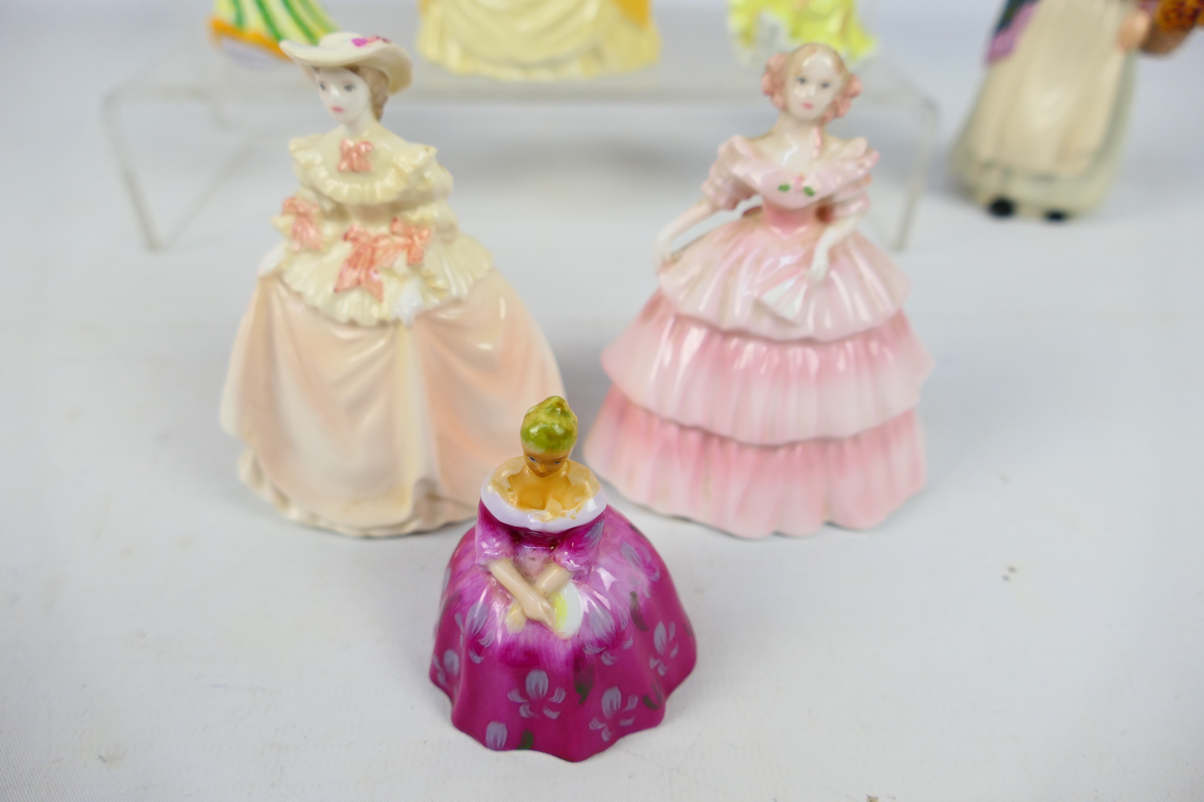 A quantity of small and miniature lady figures to include Royal Doulton, - Image 4 of 6